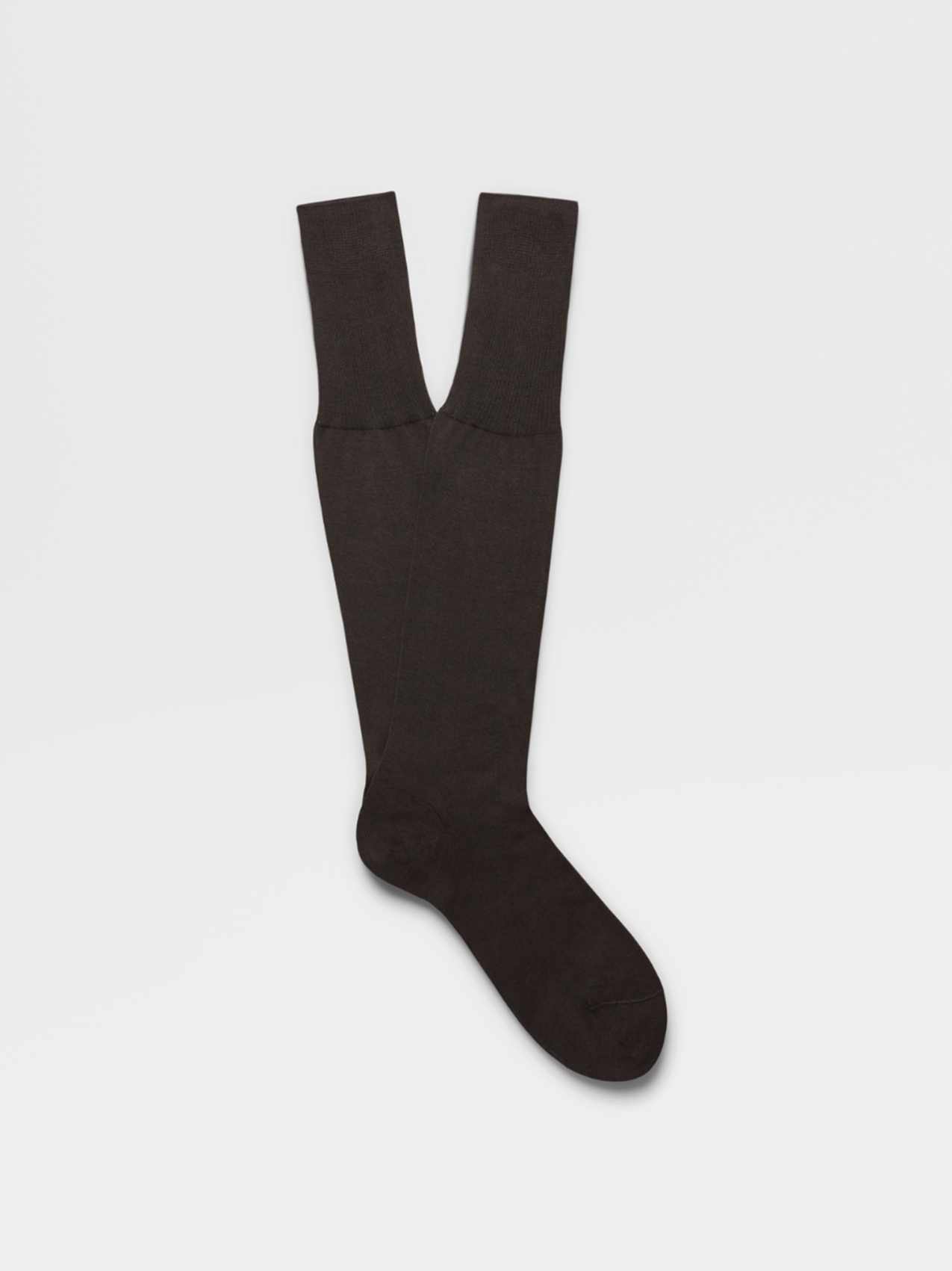 Dark Grey Cotton Knee Socks